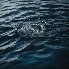 Obraz premium The ocean’s waves roll gently toward the shore, their surface glistening in the soft evening light