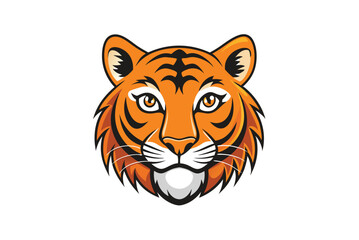tiger head silhouette vector illustration 