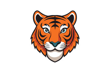 tiger head silhouette vector illustration 