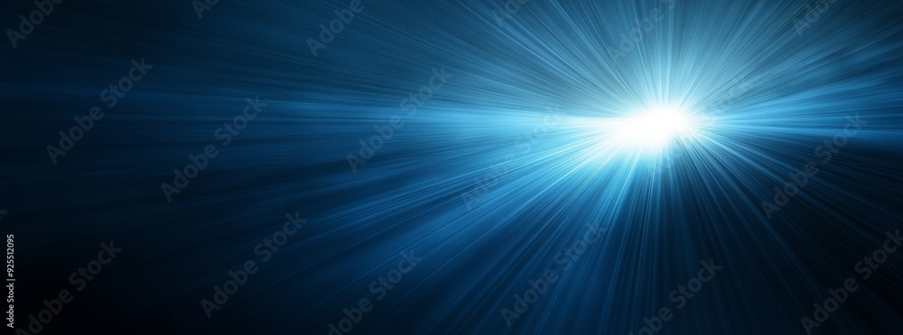Poster a dark blue gradient background illuminated by bright light creates a captivating visual effect.