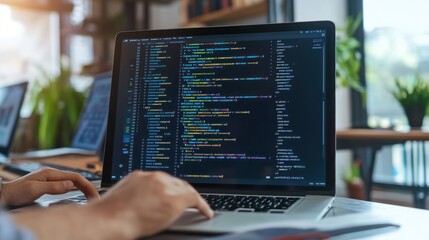 computer programmers working in the office