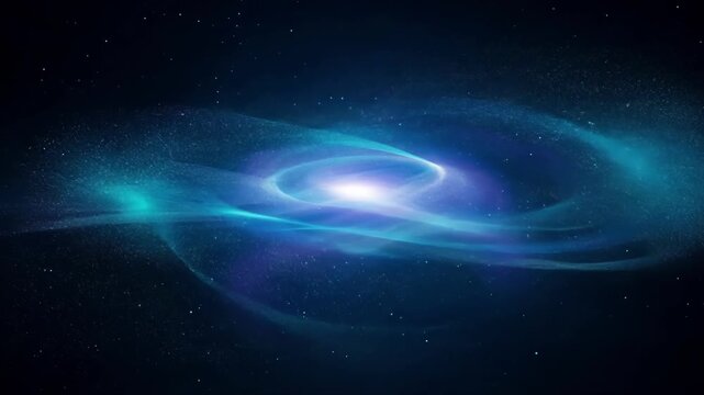 With a celestial touch this animated background has swirling blue particles reminiscent of a galaxy in motion.