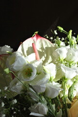 bouquet of white roses