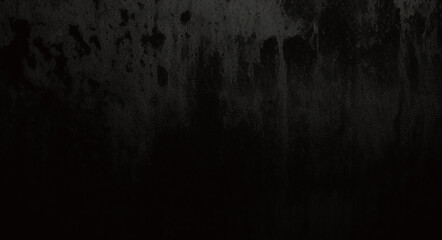 Obraz premium Black background made of real, shiny black paper covered with foil, illuminated by a soft light from above. 