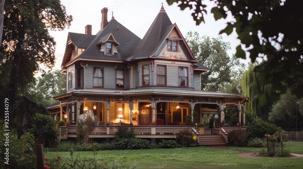 Poster Victorian Mansion at Dusk