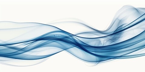 Translucent Blue Waves Abstract Design created by ai