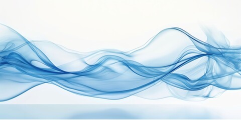 Translucent Blue Waves Abstract Design created by ai