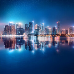 Fototapeta premium country skyline at night