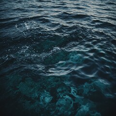 Naklejka premium The serene surface of a lake reflecting the colorful hues of a sunset sky and surrounding landscape