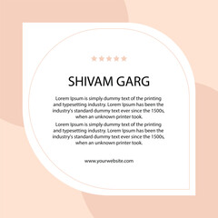 Minimalist Beige and White Testimonial Card Template