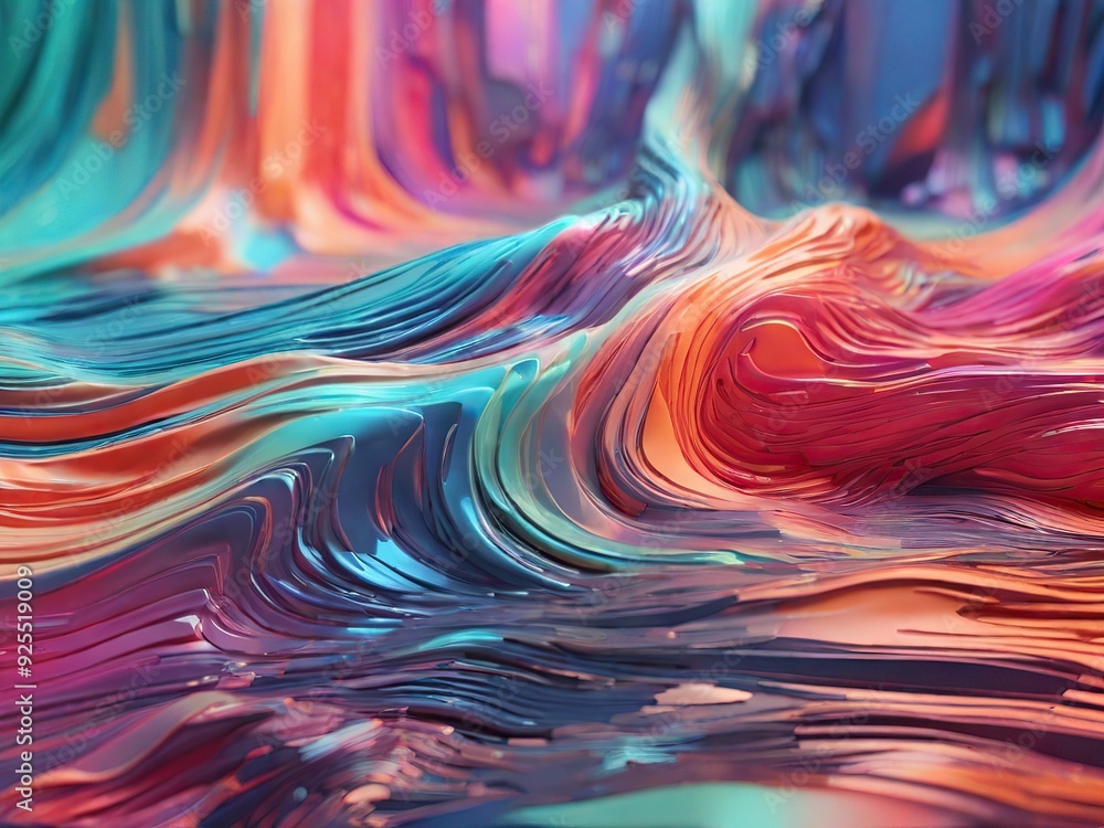 Poster abstract colorful background with waves