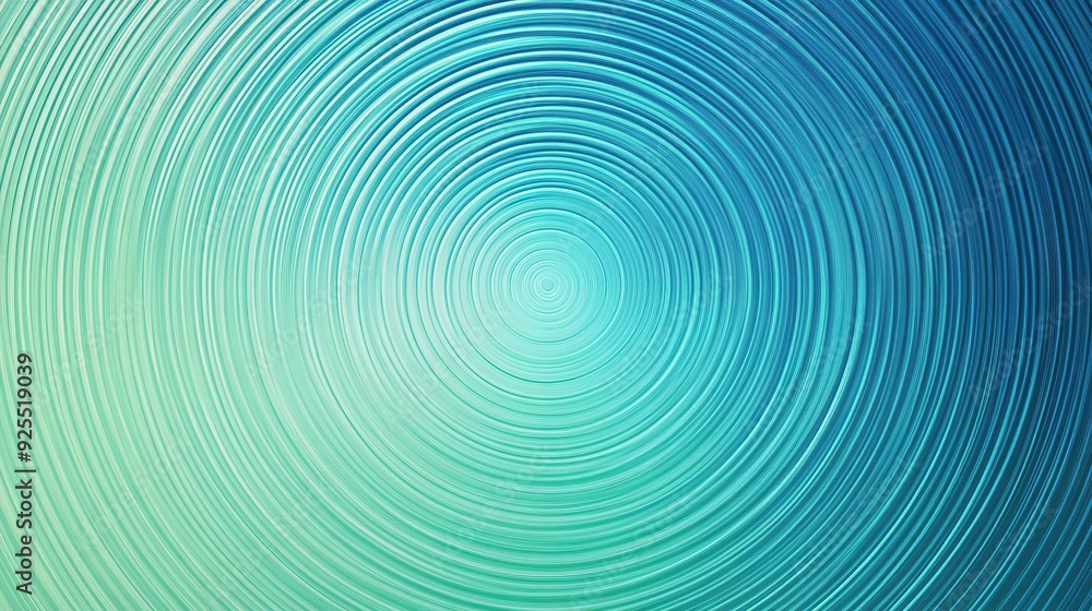 Poster Circular patterns with gradient blue colors create a soothing visual effect in a minimalist design
