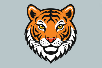 tiger head silhouette vector illustration 