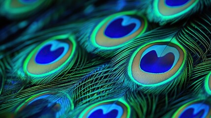 Obraz premium Closeup of Peacock Feathers