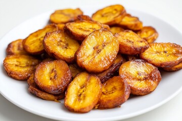 Fried Ripe Plantains on a Plate

