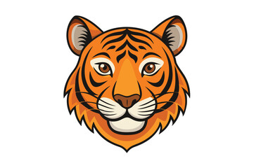 tiger head silhouette vector illustration 