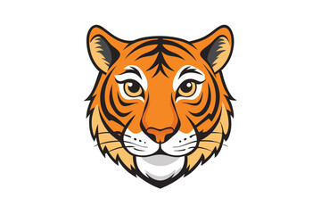 tiger head silhouette vector illustration 