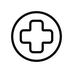 Plus sign medical icon vector