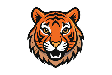 tiger head silhouette vector illustration 