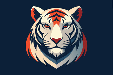 tiger head silhouette vector illustration 