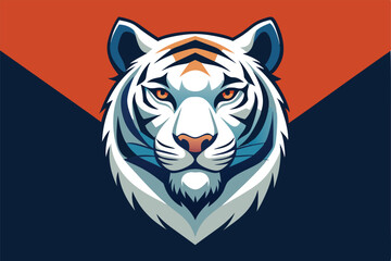 tiger head silhouette vector illustration 