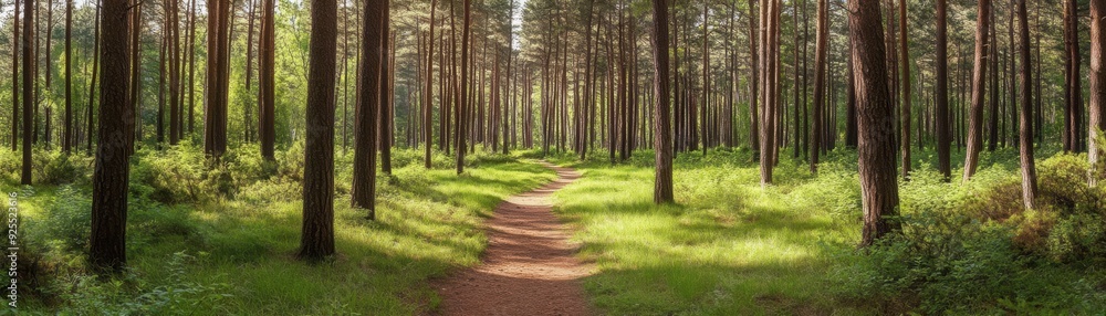 Canvas Prints Tranquil Forest Path