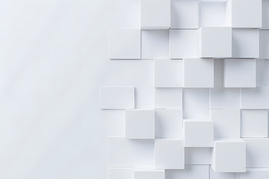 Abstract White Geometric Wall