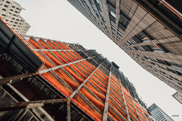 red and yellow building