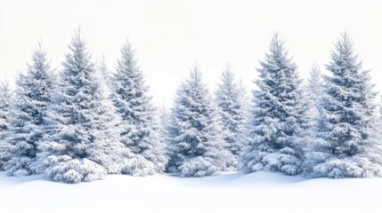 Fototapeta premium Snow-Covered Pine Forest