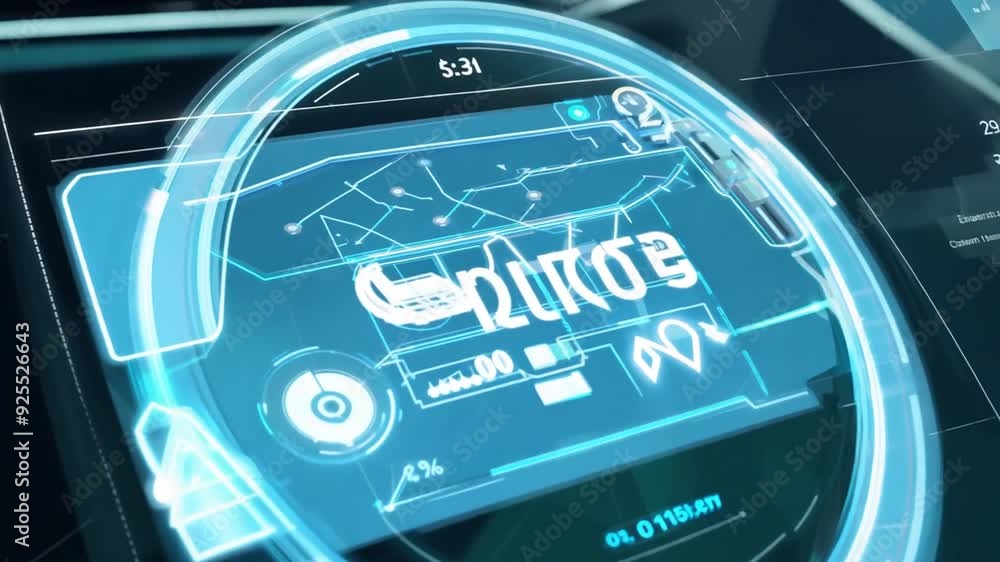 Poster holographic dashboard for customizable logistics generative ai