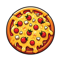 pizza isolated on white background