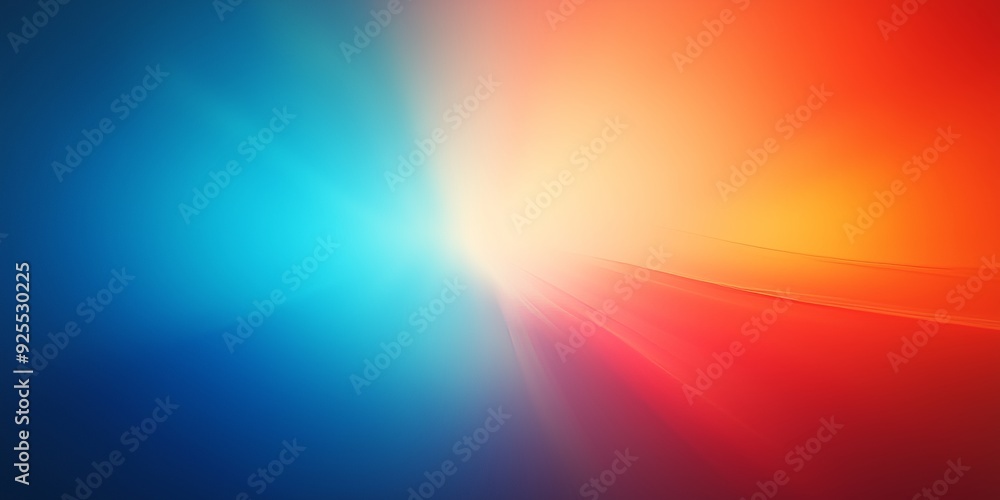 Aufkleber the background has a seamless gradient of blue, orange, and red, creating a vibrant visual effect.