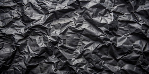 Crumpled black paper texture background with intricate patterns, black, paper, texture, background, crumpled, pattern, dark