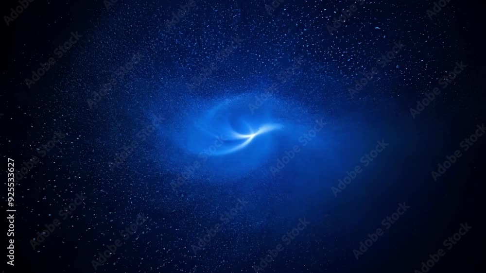 Aufkleber get lost in the movement and flow of this animated abstract background featuring royal blue particle