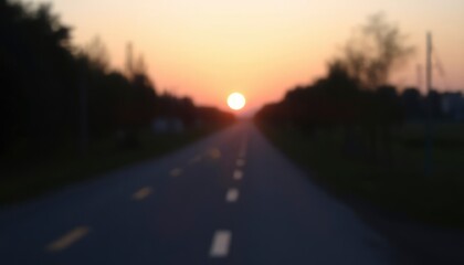 Sunrise bokeh background, ai