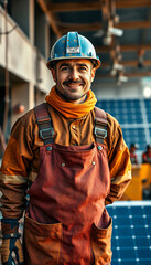 Obraz premium engineer in helmet
