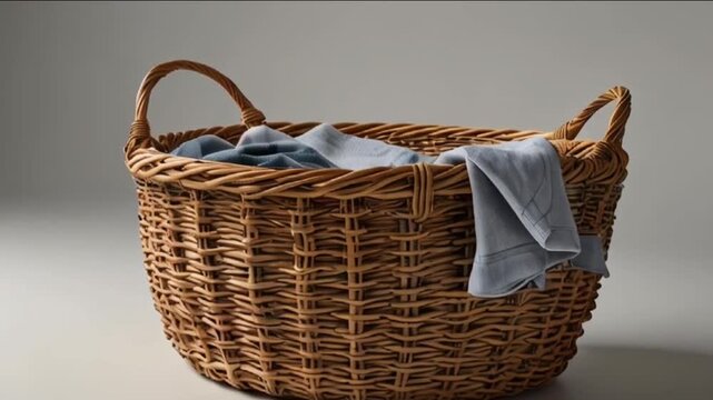 wicker basket on the table