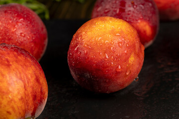 ripe and sweet nectarine fruit on the table