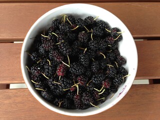 Black mulberries