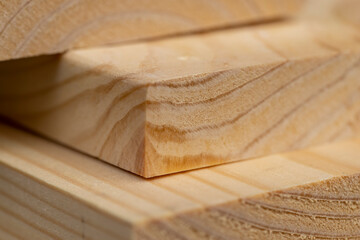 edged board made of pine wood for construction works