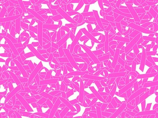 Breast cancer month seamless pink ribbon day mammogram pattern