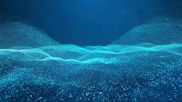 With a sense of depth and dimension this background has layers of abstract blue particles fading into the distance.