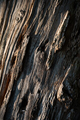 closeup texture of dead old dry dead tree trunk, macro wooden background