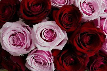 bouquet of pink roses in vase