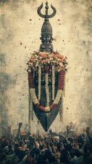 Trident Trishula Festival Procession Hinduism Religion Spiritual Symbol