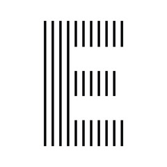 Letter E Logo with Abstract Line Pattern