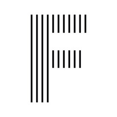 Letter F Logo with Abstract Line Pattern