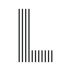 Letter L Logo with Abstract Line Pattern