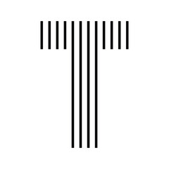 Letter T Logo with Abstract Line Pattern