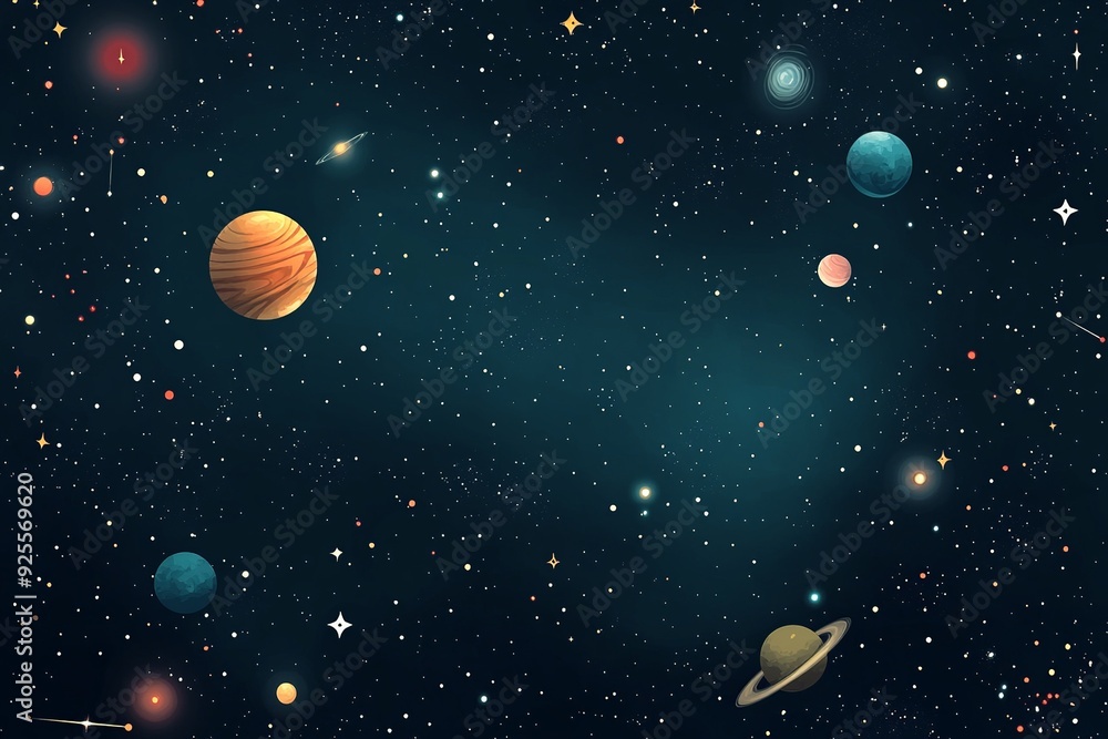 Poster Versatile background vector with diverse elements, suitable for a wide range of themes and designs. Ideal for adding text, graphics, or creative overlays
